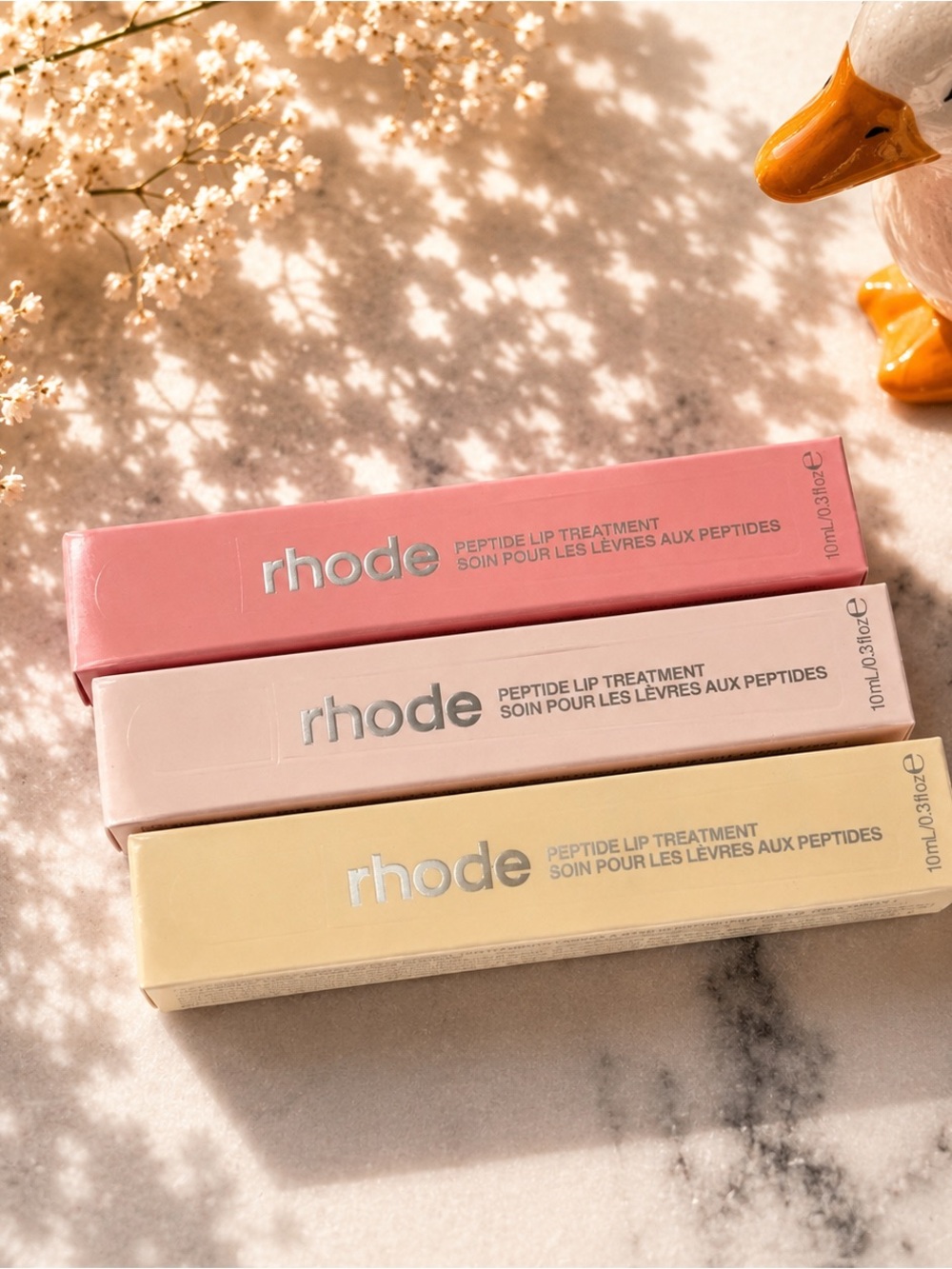 Rhode Peptide Lip Treatment Trio Vanilla Watermelon Salted Caramel Set 10ml